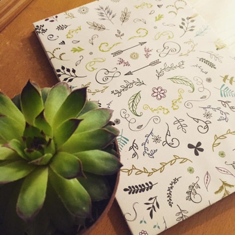 花纹图案工艺书（手作缝制小手帐套装） － 植物之梦 - 木工/竹艺/纸艺 - 纸 粉红色