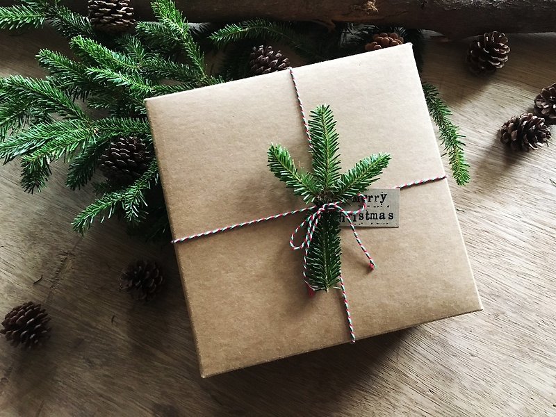 圣诞限定  Xmas才有的喔 交换礼物两入茶包礼盒  附赠小吊卡可免费盖收礼人的英文名字 - 茶 - 纸 透明