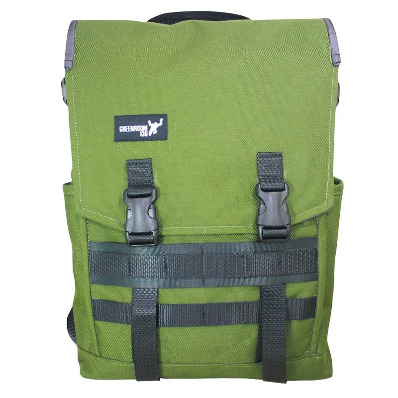 Greenroom136 - Genesis - Laptop backpack - MEDIUM - Green - 后背包/双肩包 - 防水材质 绿色