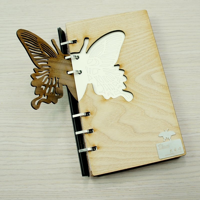 台湾蝴蝶系列-质感手写本 - 笔记本/手帐 - 木头 卡其色