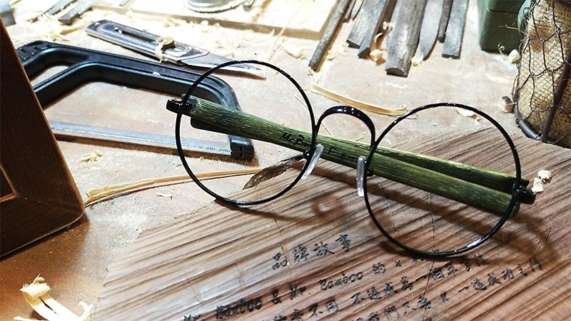 Mr.Banboo F系列【冷金属遇上有温度的竹子】有故事的 台湾手工眼镜 - 眼镜/眼镜框 - 竹 绿色