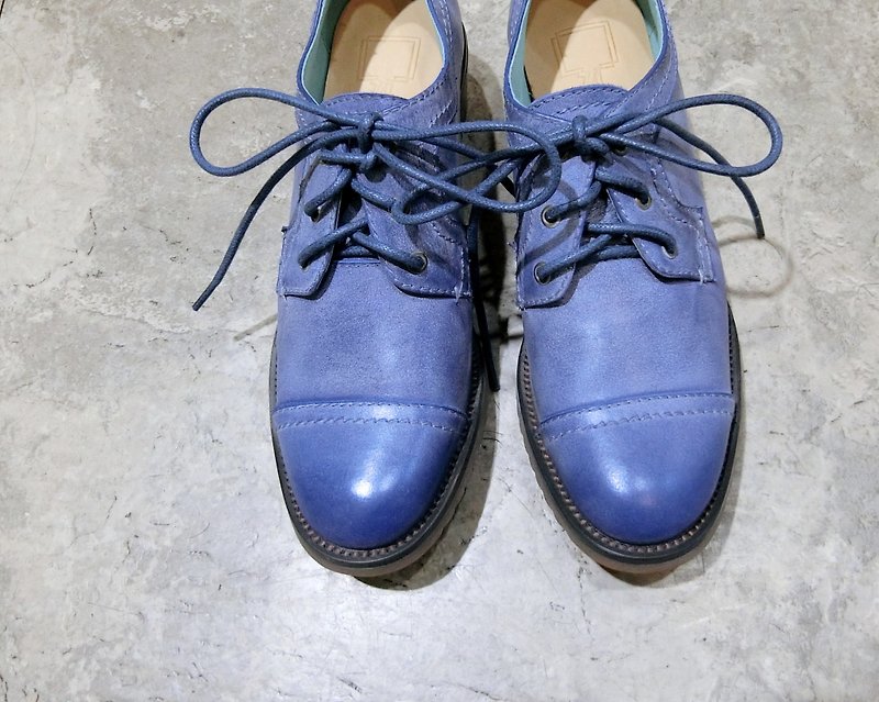 小方头绅士鞋 ||滨海写生的日常 滨蓝||#8095