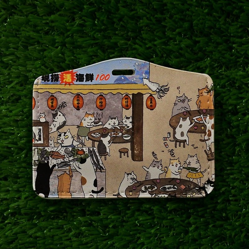 3猫小铺~热炒100 票卡夹(插画家:猫小姐) - 证件套/卡套 - 人造皮革 