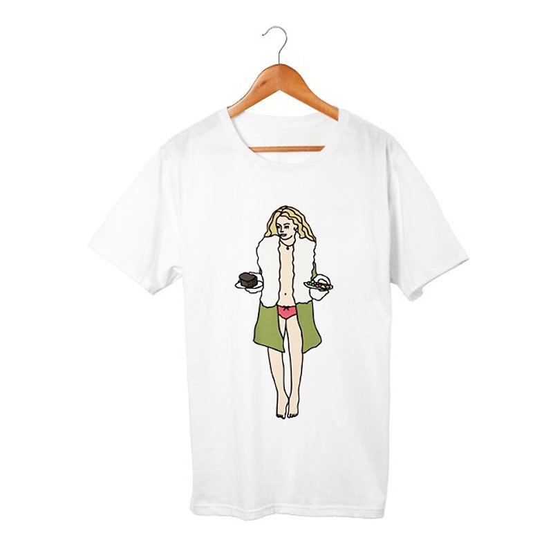 Pennie #2 T-shirt - 中性连帽卫衣/T 恤 - 棉．麻 白色