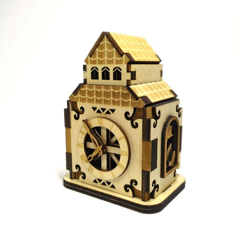古老大钟音乐盒 - 典雅英式大钟 - 摆饰 - 木头 