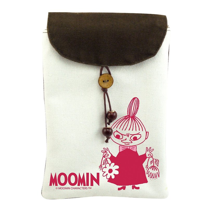 Moomin噜噜米授权-手机袋【Little My】( 肩背 ) - 侧背包/斜挎包 - 棉．麻 红色