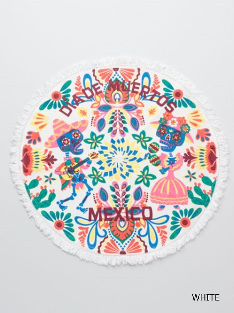 【热门预购】墨西哥亡灵节骷髅圆形布料 55CM ISAP92B7 - 地垫/地毯 - 棉．麻 