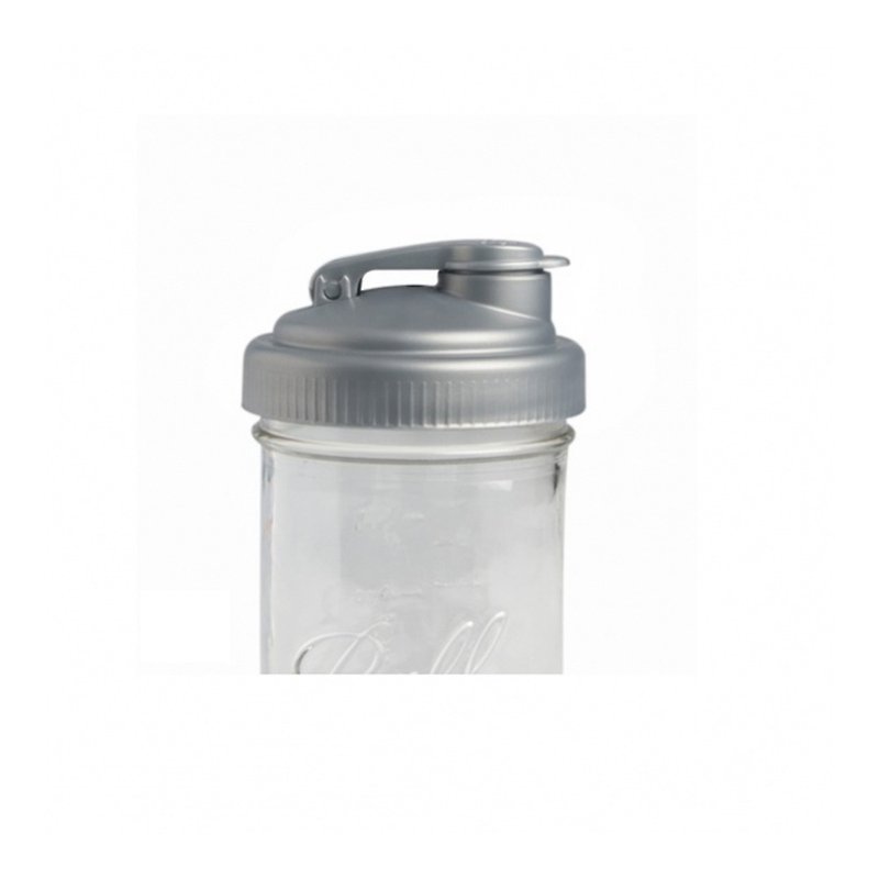 梅森罐宽口瓶专属多功能杯盖 POUR宽口 银色 (变身饮料杯) - 水壶/水瓶 - 塑料 银色