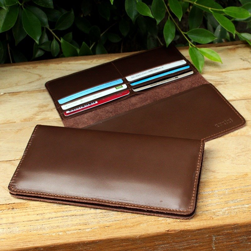 Wallet - My Soft - Brown (Genuine Cow Leather) / Leather Wallet / Long Wallet - 皮夹/钱包 - 真皮 