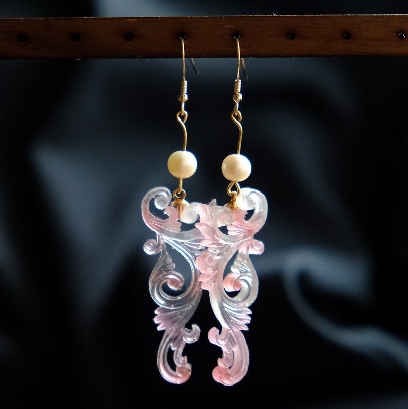 【不思议な出会い】Serendipity - Silver Earrings by ETPLANT - 耳环/耳夹 - 纯银 粉红色