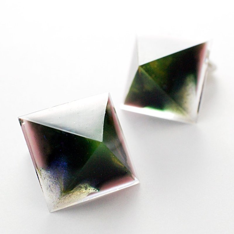 ピラミッドイヤリング(無秩序) - 耳环/耳夹 - 其他材质 多色