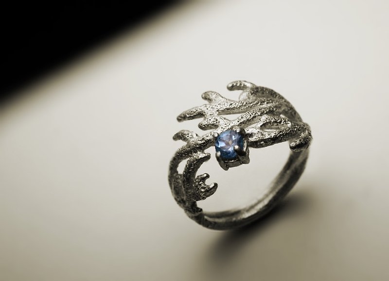 珊瑚造型托帕石戒指 - 戒指 - 其他金属 银色