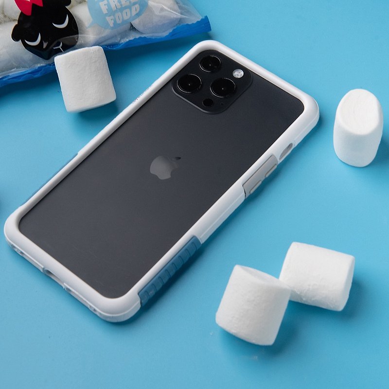 送品牌挂绳 iPhone 13 系列 NMD抗污防摔手机壳-白灰藏蓝 - 手机壳/手机套 - 塑料 白色