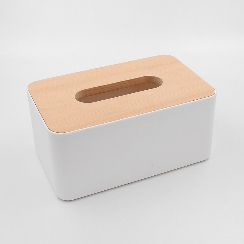 台湾桧木盖式面纸盒|北欧风格实木片式卫生纸包抽取收纳盒 - 纸巾盒 - 木头 金色