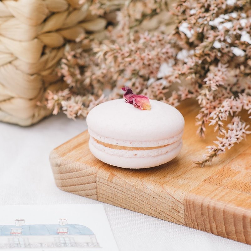 【法式小点】玫瑰荔枝覆盆子马卡龙 Ispahan | 4入礼盒 - 蛋糕/甜点 - 新鲜食材 粉红色