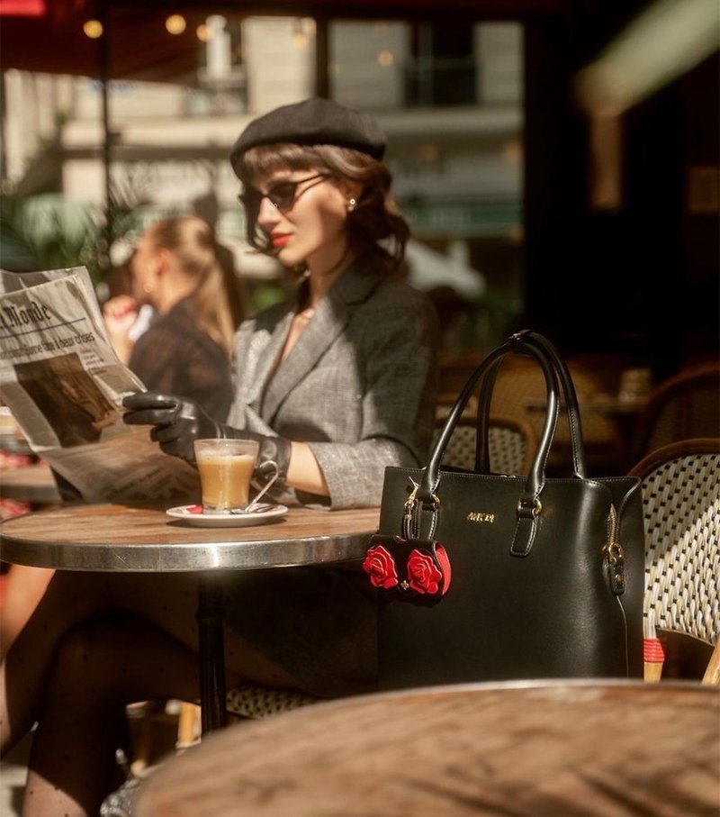 ANY DI 午夜巴黎系列德国时尚真皮眼镜包-巴黎玫瑰园 - 其他 - 真皮 