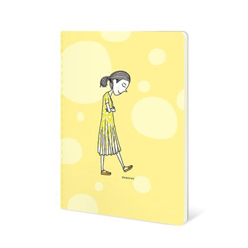 Dorothy 50开彩色车缝线笔记本-黄底圈圈(9AAAU0030) - 笔记本/手帐 - 纸 黄色