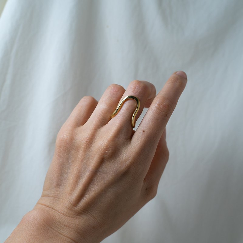 运动环（多功能指尖环） - 戒指 - 贵金属 金色