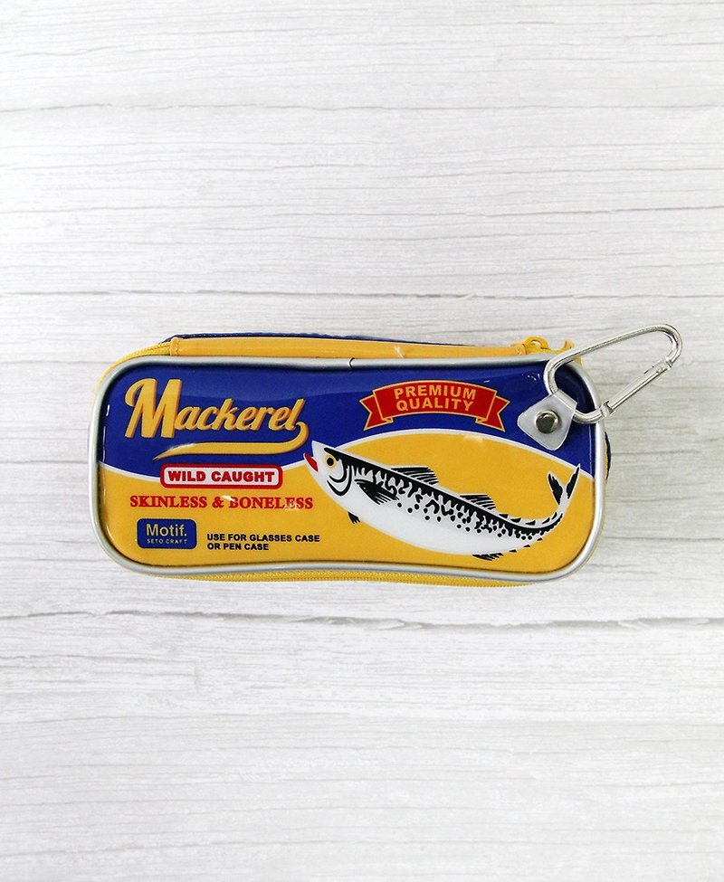 日本Magnets欧洲复古风格鱼罐头造型可悬挂眼镜盒/笔盒(鲭鱼款) - 铅笔盒/笔袋 - 塑料 蓝色