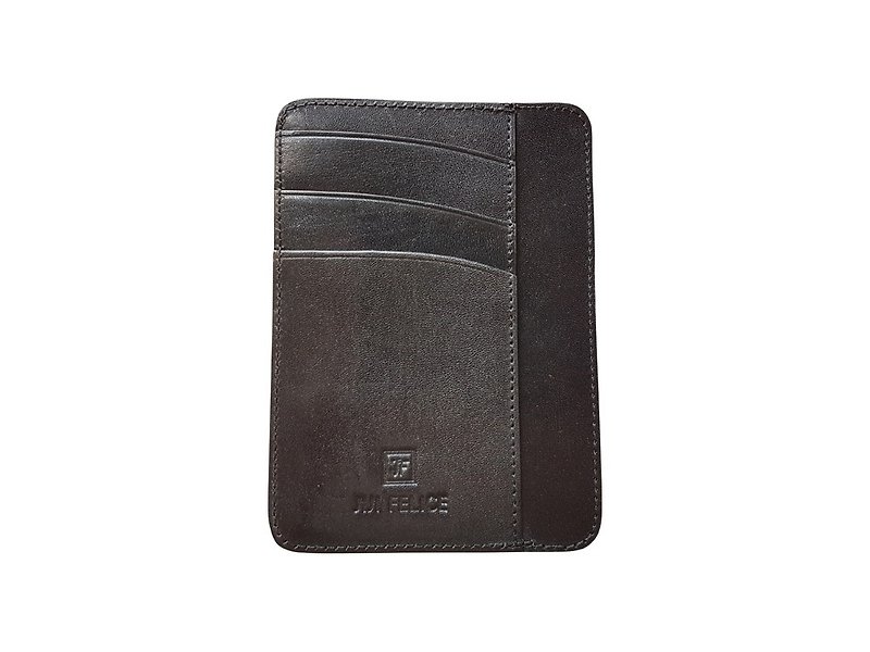 Card holder in leather - 名片夹/名片盒 - 真皮 黑色