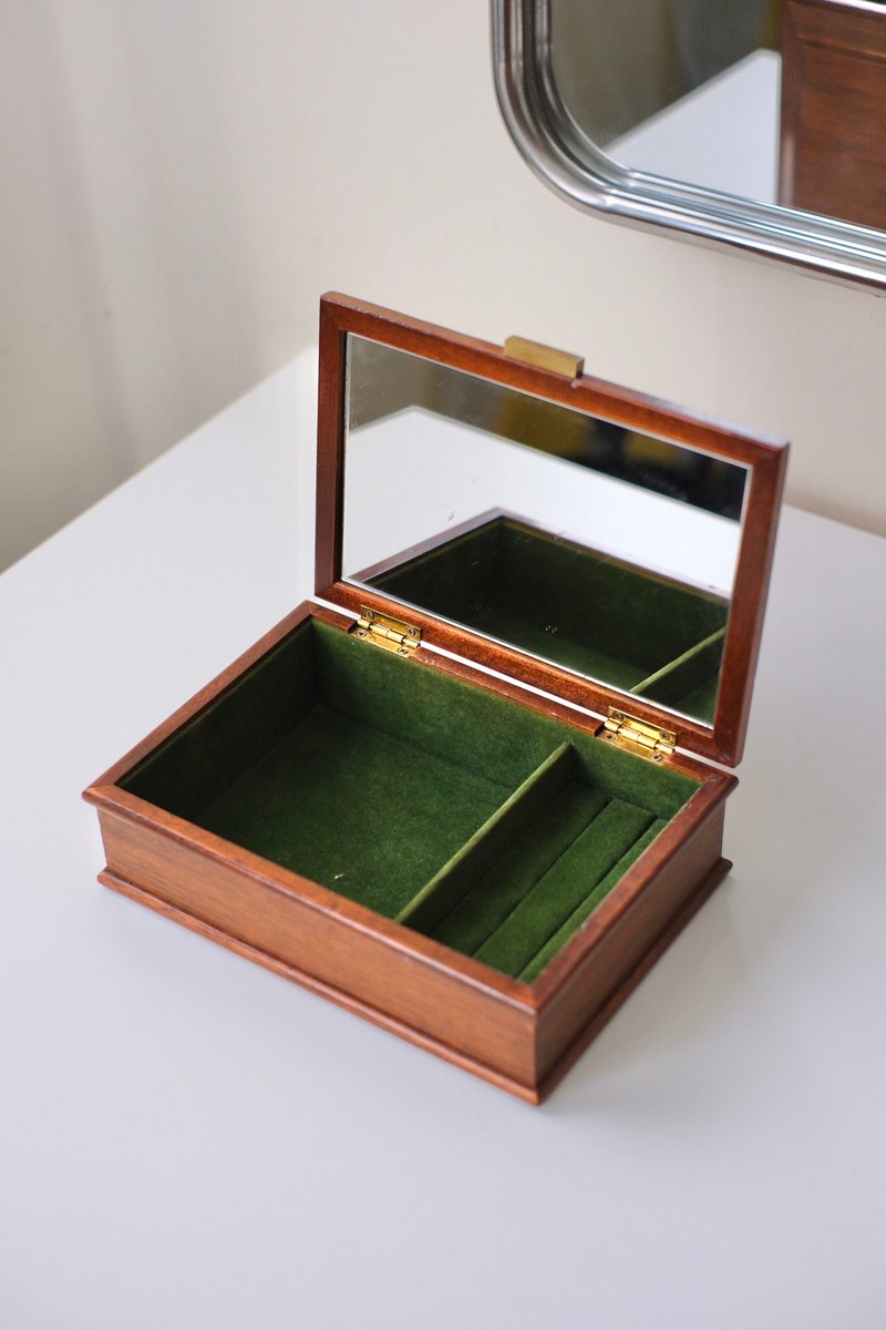 祖母绿饰物盒/Vintage Jewelry Box/古董盒/饰物盒/收纳盒/ - 收纳用品 - 木头 多色