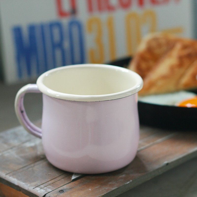 波兰Emalia Olkusz珐琅大肚杯250ml(雾粉)(FDN000487) - 咖啡杯/马克杯 - 珐琅 粉红色