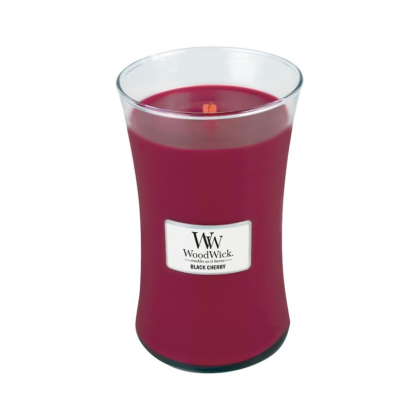 【VIVAWANG】 WoodWick香氛大杯蜡  黑樱桃 - 蜡烛/烛台 - 蜡 红色