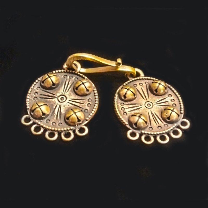 Handmade Multi Strand brass clasp for jewelry making,ukrainian brass Hook lock - 吊饰 - 铜/黄铜 金色
