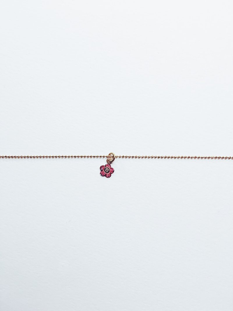 手绘手链 - 大王花 / Rafflesia / ラフレシア - 手链/手环 - 铜/黄铜 红色