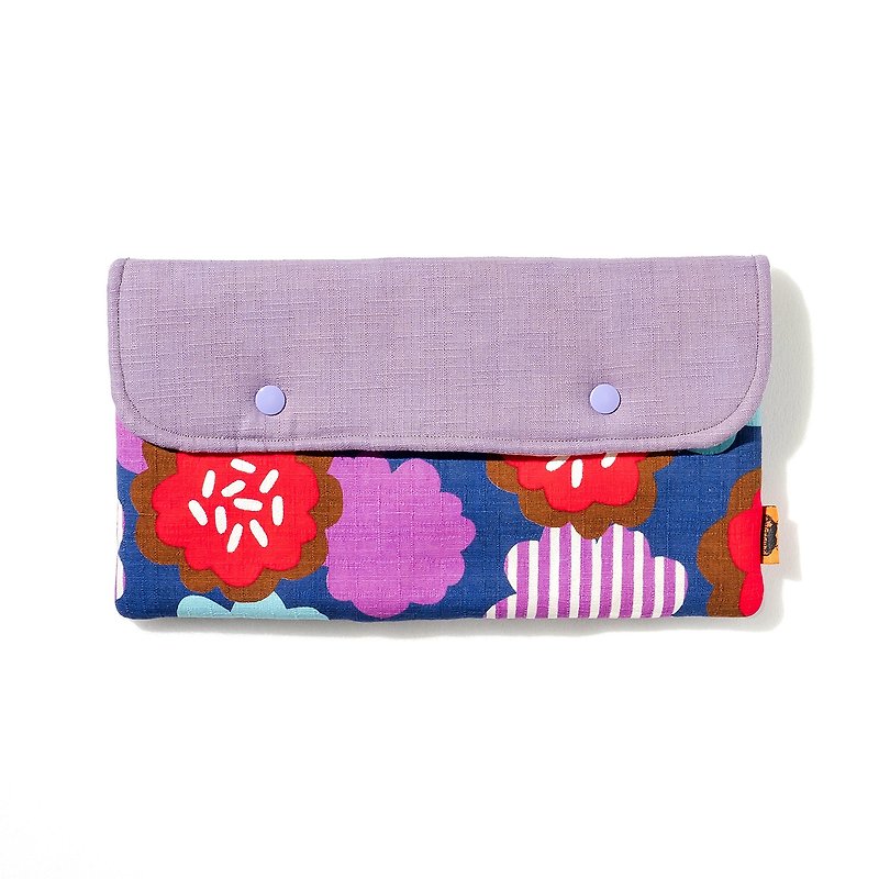 【SuGround。曙光】Switch保护包-醺紫朵 - 手拿包 - 棉．麻 紫色