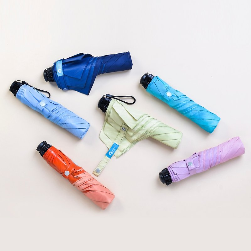 品牌超轻三折伞|碳纤超轻量160g|台湾福懋伞布(防晒/抗UV/防风) - 雨伞/雨衣 - 防水材质 多色