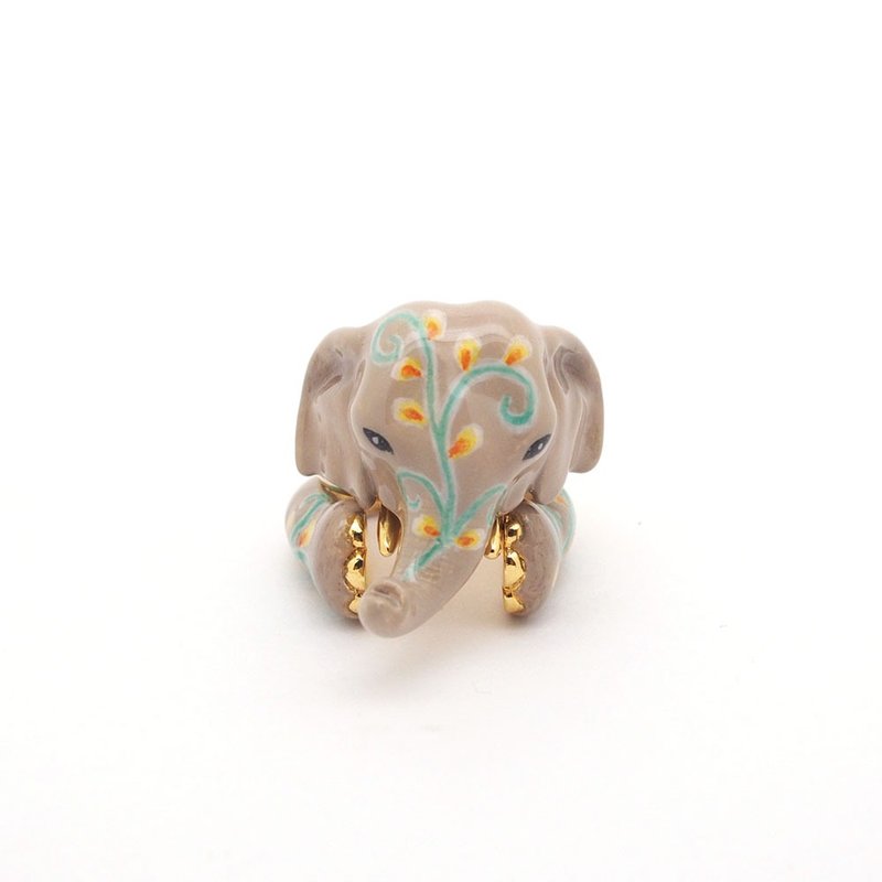 3-Piece  Elephant Rings. - 戒指 - 其他金属 灰色