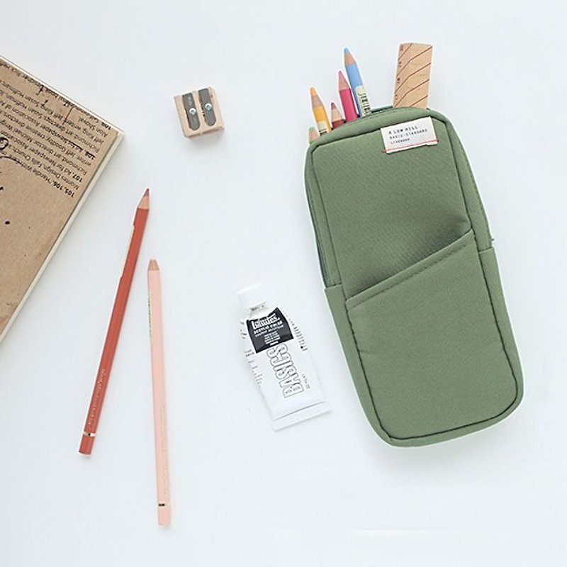 Livework-小确幸万用烧饼包笔袋-清新绿,LWK35909 - 铅笔盒/笔袋 - 棉．麻 绿色