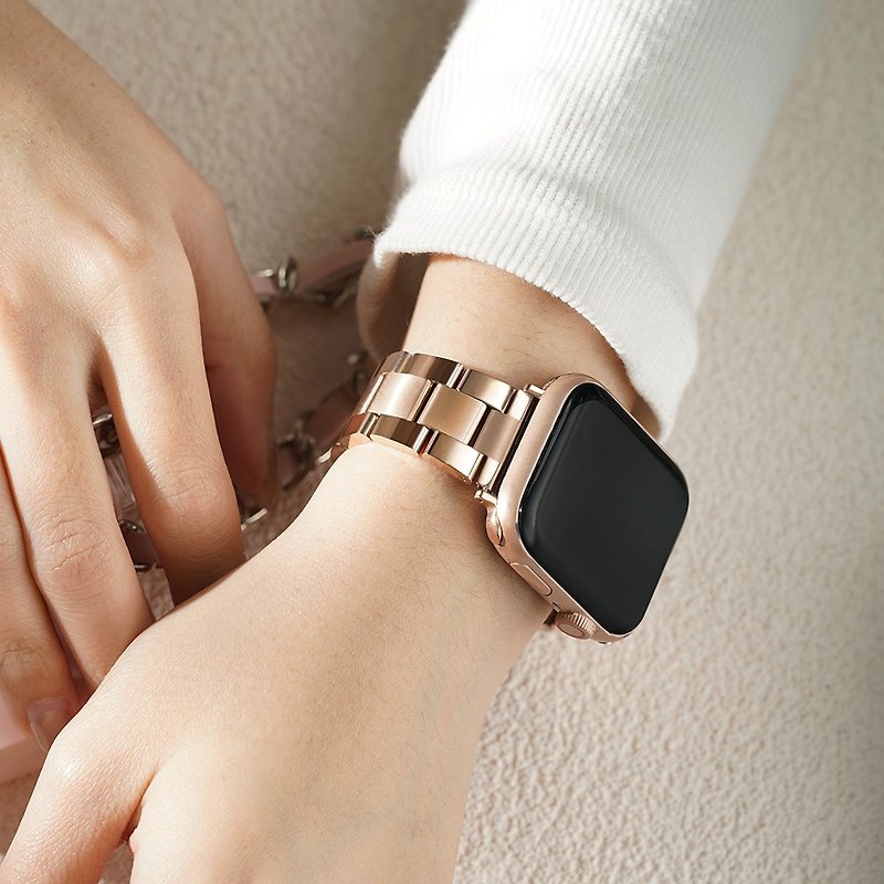Apple watch -限定 W.WEAR 缩腰钢带 - 表带 - 不锈钢 咖啡色