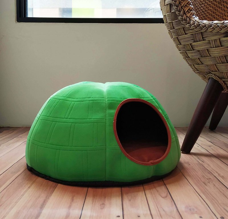 冰屋-草地玩耍 圆形开口 / 大开口 猫窝 可拆式床垫 - 床垫/笼子 - 其他人造纤维 绿色