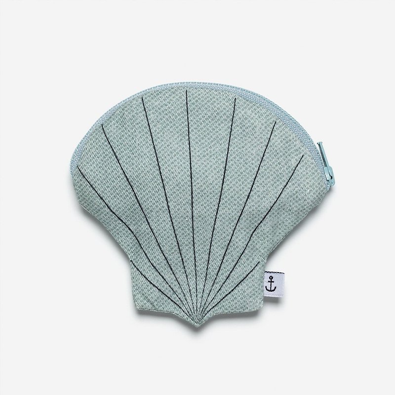日本海 珍珠母贝零钱包 | Don Fisher - 零钱包 - 棉．麻 蓝色