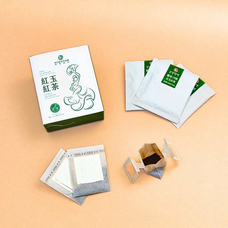 【滤挂茶包】职人手冲滤挂式茶包-台茶18号红玉红茶9包/盒 - 茶 - 纸 绿色