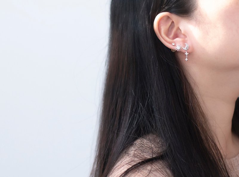:璀璨明日: 925Silver 耳环/可维修店家 - 耳环/耳夹 - 纯银 