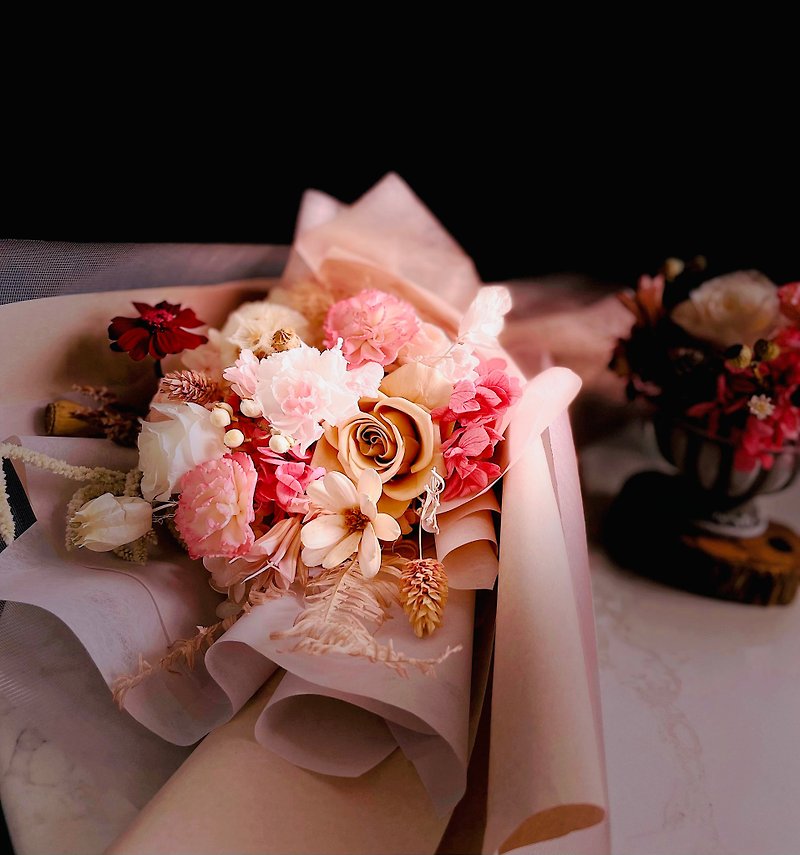 Fragrant Blossoms - 粉色系花束/母亲节花束/情人节花束/求婚花 - 干燥花/捧花 - 植物．花 粉红色
