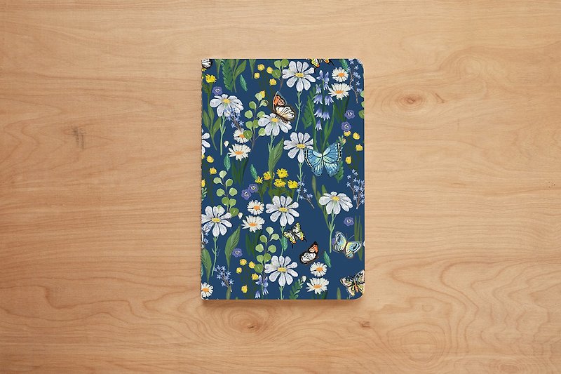 Large Notebook : Butterfly Garden - 笔记本/手帐 - 纸 蓝色