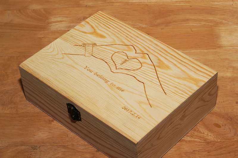 【加购】定制木盒图案 - 其他 - 木头 金色