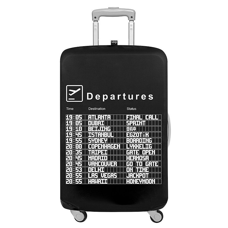 LOQI 行李箱外套／时刻表 LMAIAR【M号】 - 行李箱/行李箱保护套 - 塑料 黑色