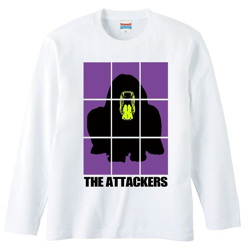 ロングスリーブTシャツ / THE Attackers Purple - 男装上衣/T 恤 - 棉．麻 白色