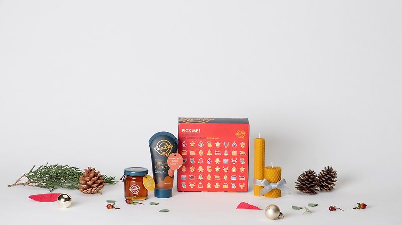 PICK ME Gift Box 选蜜圣诞礼盒 - 蜂蜜/黑糖 - 新鲜食材 红色