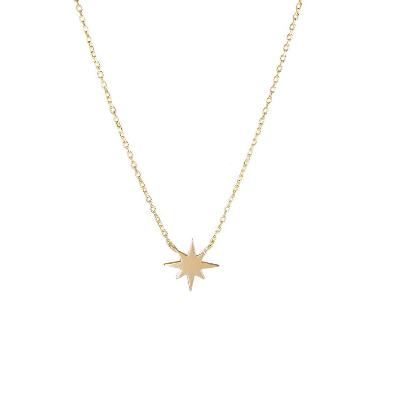 Starburst Silver 18K Gold Plated Necklace星芒纯银镀18K金项链 - 项链 - 纯银 金色