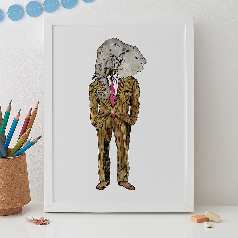 THE ELEPHANT MAN PRINT - 海报/装饰画/版画 - 纸 咖啡色