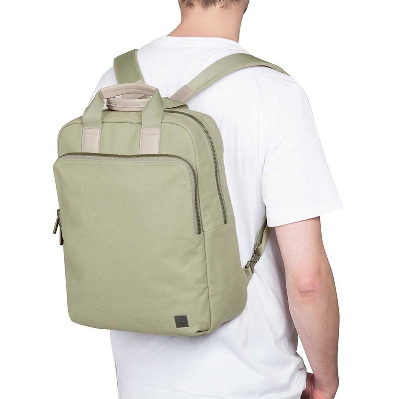福利品出清  James 15寸后背包 书包 笔电包(橄榄绿) 展示痕迹详 - 后背包/双肩包 - 尼龙 绿色