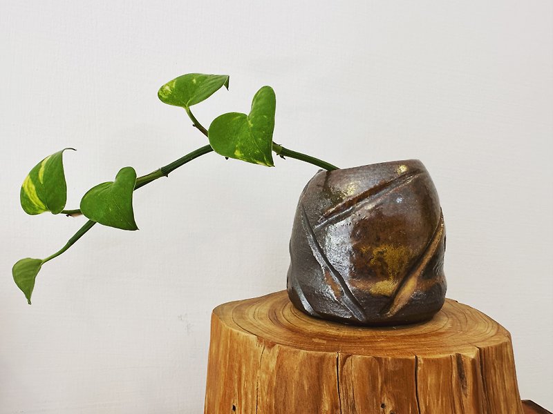 柴烧小花器 - 花瓶/陶器 - 陶 