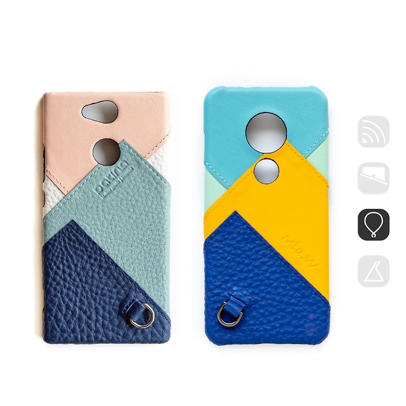 LC62 四色真皮手机壳 可压字 iPhone Android 全机种均可订制 - 手机壳/手机套 - 真皮 多色