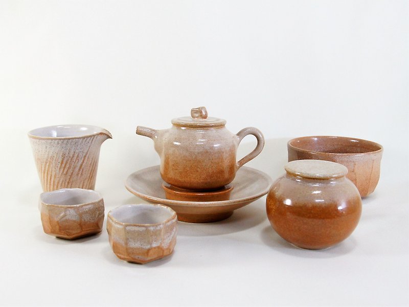 黄昏茶具组 - 茶具/茶杯 - 陶 橘色